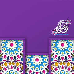 Wall Mural - Arabic ornamental background in paper style