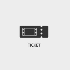 Wall Mural - Ticket vector icon illustration sign