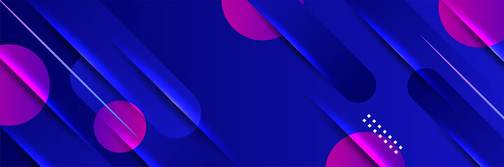 Modern abstract dark blue banner background. Vector illustration template with pattern. Design for technology, business, corporate, institution, party, festive, seminar, and talks.