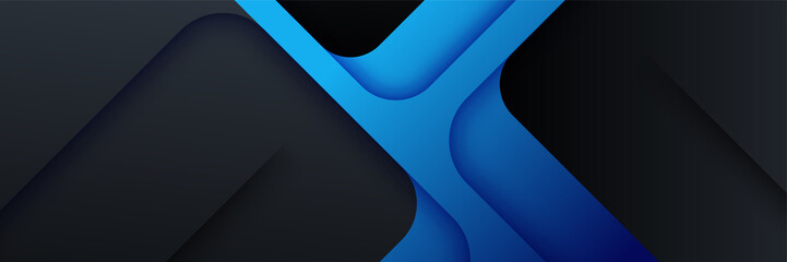 Modern abstract dark blue banner background. Vector illustration template with pattern. Design for technology, business, corporate, institution, party, festive, seminar, and talks.