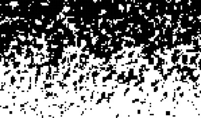 Poster - Random falling squares different size. Pixels gradient background. Abstract mosaic on white background. Vector illustration.