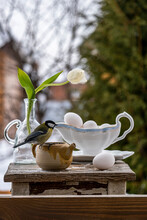 Still Life With Tea And Bird