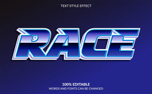 Editable Text Effect, Race Text Style	