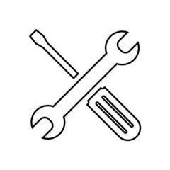 Canvas Print - Repair tool icon in line style