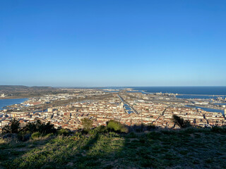 Sticker - Panorama de Sète, vue aérienne, Occitanie