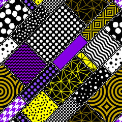 Leinwandbilder - Seamless vector pattern. Abstract square texture
