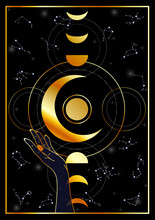 Pagan Dark Forces Invocation With Moon Phases And Constellations