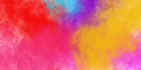 Wall Mural - abstract watercolor background. watercolor paper texture background, colorful sunset or easter sunri