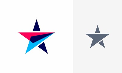 star arrow logo design. arrow star logo icon, logo design template