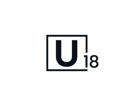 U18, 18U Initial letter logo