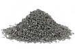titanium granules isolated on white background