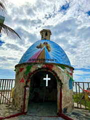 Sticker - Vertical shot of a chapel in Cozumel island