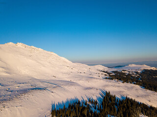 Sticker - Beautiful snow-capped rocky mountain against clear sky in Vitosha, Sofia, Bulgaria