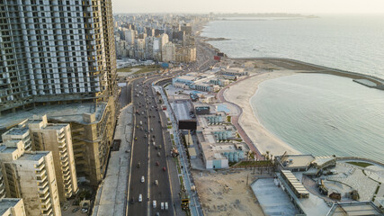 Wall Mural - Aerial shot of the city of Alexandria in Egypt