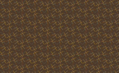 Sticker - Seamless ethnic and geometric pattern for fabric, Textile ornament in a brown color