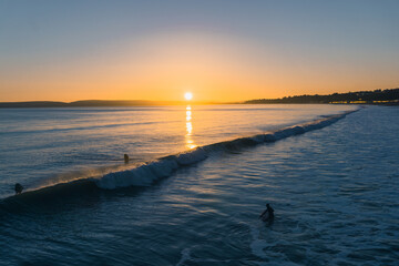 Wall Mural - Landscape of a breathtaking sunset over the ocean