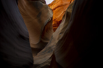 Canvas Print - Scenic view of the Antelope Canyon in Navajo Tribal Park in Page, Arizona