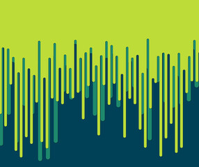 Aufkleber - Illustration of a wallpaper with abstract drips in shades of green
