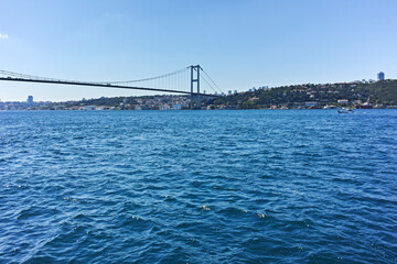 Wall Mural - Panorama from Bosporus to city of Istanbul, Turkey