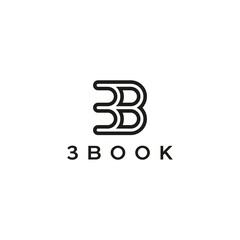 Poster - Initial letter B for book logo, abstract, simple. perfect for your company logo