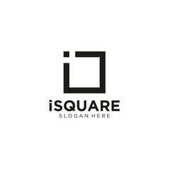 Poster - Initial letter i abstract, square shape. perfect for your company logo
