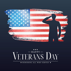 Wall Mural - USA Veterans Day Poster. Illustration.