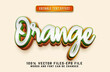 Orange 3d cartoon text effect premium vectors