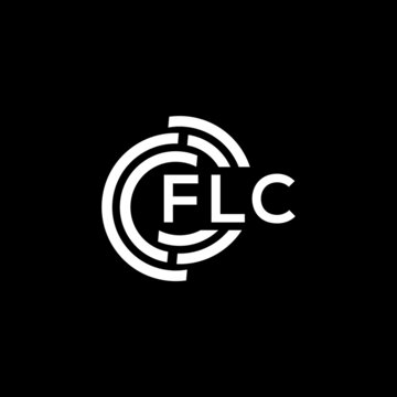 FLC letter logo design on black background. FLC creative initials letter logo concept. FLC letter design.