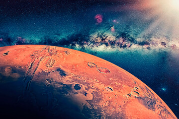 Wall Mural - artist view of the mars planet