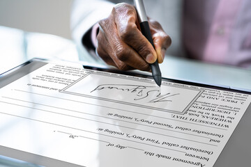 Poster - Digital Signature On Contract Document Online