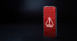 © Maksym - Hacker security cyber attack smartphone. Digital mobile phone isolated on black. Internet web hack technology. Login and password, cybersecurity banner concept.