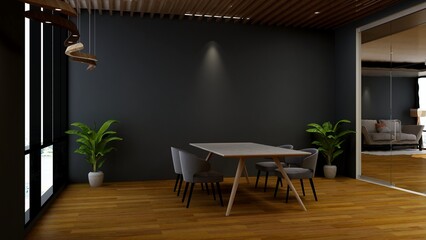 Wall Mural - modern office meeting room for company logo mockup