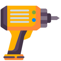 hand drill flat icon