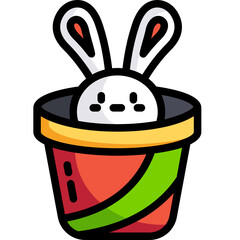 Wall Mural - rabbit line icon