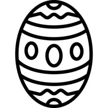Easter Egg Line Icon