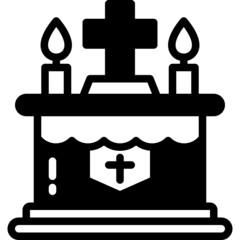 Sticker - altar solid line icon