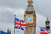 Big Ben And Union Jack Flag