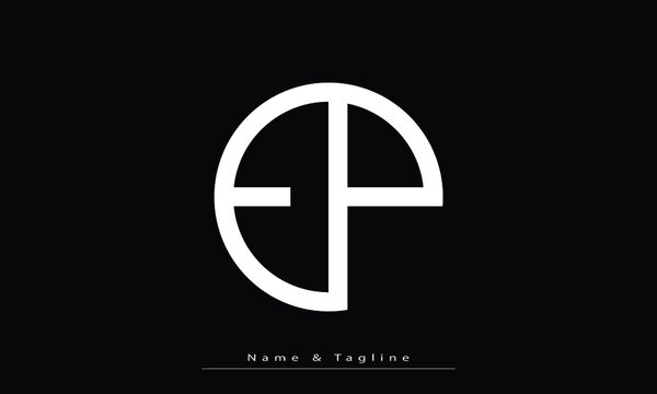 Alphabet letters Initials Monogram logo EP , PE