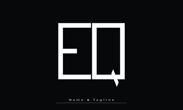 Alphabet letters Initials Monogram logo EQ , QE