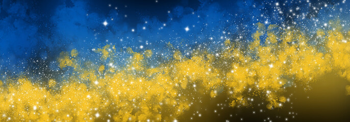 Wall Mural - space background with realistic nebula and lots of shining stars. infinite universe and starry night