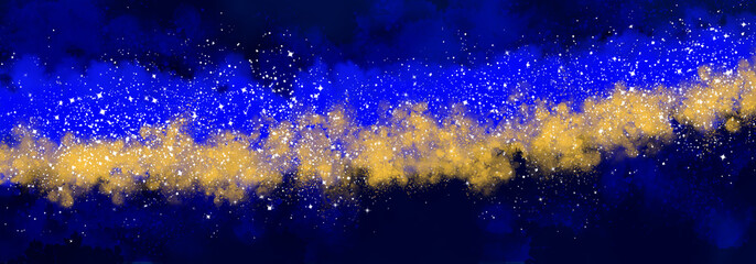 Wall Mural - space background with realistic nebula and lots of shining stars. infinite universe and starry night