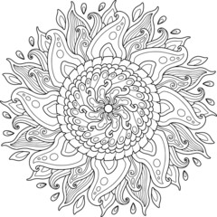 Wall Mural - mandala design for adult coloring page