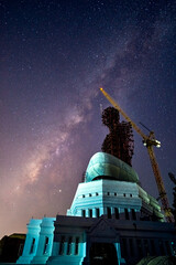 Canvas Print - night sky with milky way galaxy