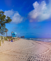 Wall Mural - beach in the morning vacation relax travel nature beautiful place florida people usa tropical 