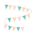 © Ksenia - Garland of hanging flags. Set. Multicolored colorful checkboxes for party
