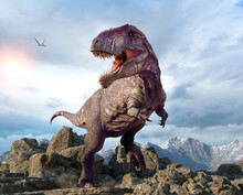 Giganotosaurus From The Cretaceous Era 3D Illustration