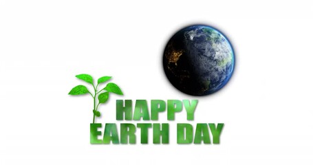 Wall Mural - earth day with sunrise and shadow on the earth rotate in star space universe. world realistic atmosp
