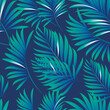 © podtin - Palm. Seamless pattern of branches and leaves of tropical plants and trees. Vector image.