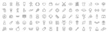Beauty And Care Line Icons Collection. Big UI Icon Set. Thin Outline Icons Pack. Vector Illustration Eps10