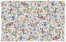 Abstract Floral Background. Vector Ornament Pattern. Paisley Elements. Great For Fabric, Invitation, Wallpaper, Decoration, Packaging Or Any Desired Idea.